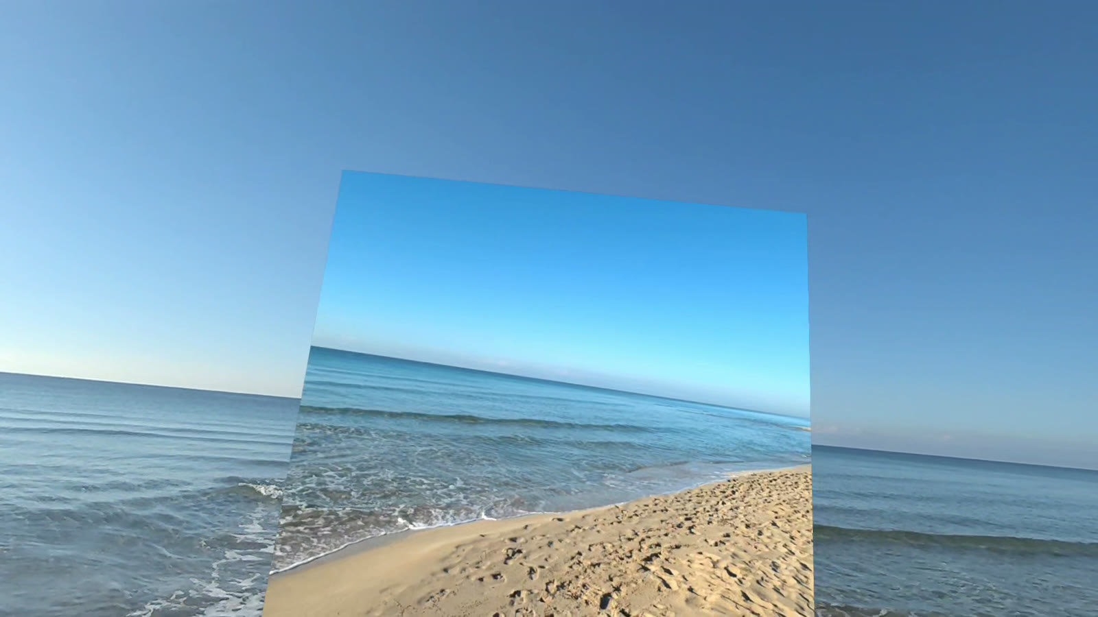 Photo floating before becoming a puzzle